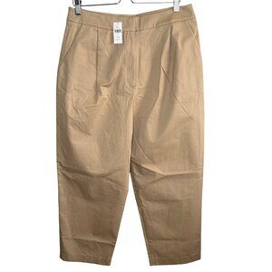 Exquise Anthropologie Womens Cedar Tan Chino Barrel Leg Cropped Pants Large P